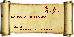 Neuhold Julianna névjegykártya